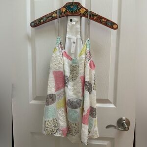 Floreat Anthropologie Multicolor Embroidered Top